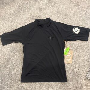 Kove Kids Black Swimming Rash Guard 6-7